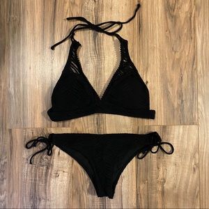 H&M Black Crochet Bikini